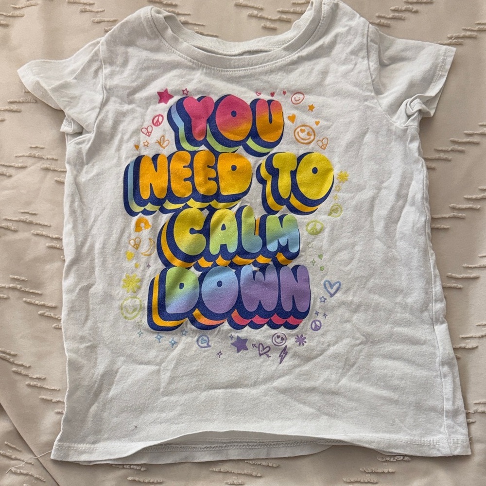 The Children's Place White Tee with Bold Multicolor Graphic